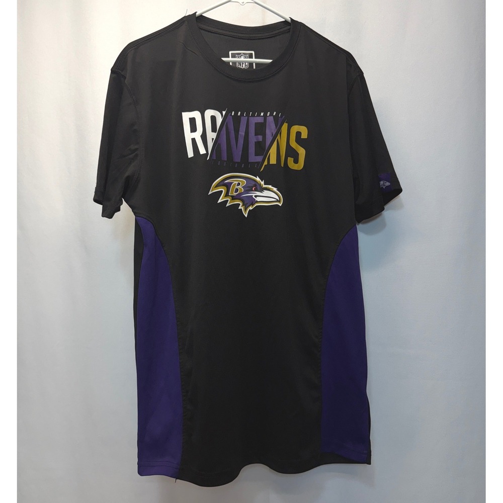 Baltimore Ravens NFL Team Apparel Shirt Mens Large Black Graphic Athletic Tee